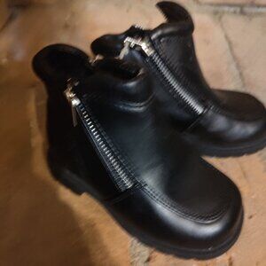 Toddler Girls Black Zip Up Boots 6.5
